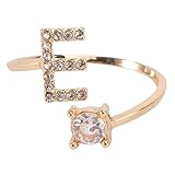 LIFKOME 1 Stück geteilter Buchstabenring Ringe Männer E-Girl klingelt Silberringe Kette Knöchel freundschaftsringe freundschafts ringe frauen ringe Fingerring Anfangsring Legierung Golden