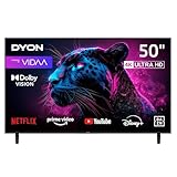 DYON Movie Smart 50 VX - 50 Zoll (126 cm) Fernseher (4K Ultra-HD Smart TV, Triple Tuner (DVB-C/-S2/-T2), App Store, Prime Video, Netflix, YouTube, DAZN, Disney+) [Mod. 2024]