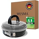 WESMA® Springform 26 cm rund mit Deckel | Premium Backform 26cm Springform mit Transporthaube | Kuchenform rund mit Transporthaube für Torten & Kuchentransport | Kuchenbox, Kuchenbehälter