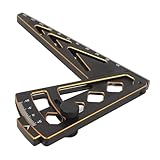 RC-Auto-Neigungslineal, Sturz-Mehrwinkel-Messwerkzeug, Fahrhöhenmessgerät aus Aluminiumlegierung mit klarer Skala, kompakt und tragbar für ferngesteuertes Autozubehör, Schwarz und