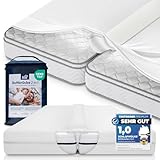 SCHLAFWOLKE Liebesbrücke 180x200 - unverrutschbar durch Anti-Rutsch-Bezug - Matratzenkeil - Verbindung zweier Einzelmatratzen zu einem Doppelbett- Bettlückenfüller - waschbar bei 60°C - Neuheit 2025