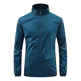 MUOYITEW Jacken Herren Freizeitjacke mit Sonnenschutz Coole leichte atmungsaktive UV Arbeitsjacke Outdoor Sommer dünn einfarbig lässig Jacke Leichte Fahrrad Windjacke Softshelljacke für Wandern