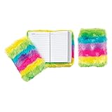 ToyPlaya Notizbuch, pelzig, Regenbogen, für Klassenzimmer, Schreibtisch, Memoiren, 1 Stück