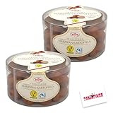 Zentis Marzipan Kartoffeln 500g | mit Kakaopuder verfeinert | Vegan und Fairtrade Schokolade verpackt inklusive Zama4zingo Karte (2er Pack)