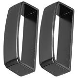 Milisten 2 Stück Metall gürtelschlaufe Breit Rechteckiger Belt Loop Keeper aus Edelstahl Anti rutsch Gürtelschnalle für Herren Langlebiges Gürtelzubehör in Gunmetal Schwarz