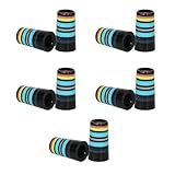 FROMCEO 10 x konische Golf-Hülsen, passend für 0,9 cm und 0,9 cm konische und parallele Schäfte, bunt gestreifte Golf-Eisendhülsen