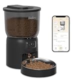 Balimo Futterautomat Katze, 3L katzenfutter automat, 2.4G WiFi Futterspender Katze, App Steuerung Mit Katzen Futterautomaten,1 bis10 Mahlzeiten pro Tag, Geeignet für Hunde und Katzen, Schwarz
