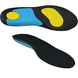 Einlegesohlen Arbeitsschuhe für Beruf, Alltag und Sport - Einlegesohle Gel mit optimaler Stoßdämpfung und Stabilisierung 42/45 EU, zuschneidbar für Größe 42 bis 46