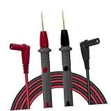 Yardenfun Multimeter Prüfleitung Vergoldete Spitze Ultrafeine Silikon Messspitzenkabel Hochpräzise Prüfsonde für Digitale Messgeräte Kompatibel mit Allen Digitalmultimetern Schwarz