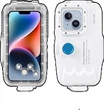 Wasserdichte Tauchhülle für iPhone, zum Surfen, Schnorcheln, schwimmende Fotos, Videoaufnahmen, Unterwassergehäuse, 40 m, Weiß (PU9115W)