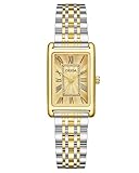 CIVO Gold Damenuhr Edelstahl Armbanduhr: Rechteckige Uhren Damen Analog Quarz - Vintage Frauen Uhr Klein Zifferblatt Klassische