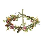 Xinyanmy Blumenkranz Haare Blumenkrone für Mädchen Frauen Künstliche Blumen Krone Blumenstirnband Haar Blumenkranz Haarband Mit Band für Party Festival Hochzeit Zeremonie