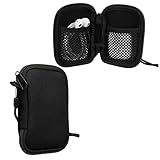 kwmobile In-Ear Kopfhörer Tasche kompatibel mit in-Ear Headphones - Hülle Canvas Cover Case - 6 x 9 cm Innenmaße - Etui in Schwarz