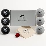 WIBELL La Mondiale Boccia-Spiel für den Innenbereich – Set mit 6 Kugeln + Zielkugel – für Kinder & Erwachsene – auf allen Oberflächen verwendbar – lustige Geschenkidee