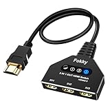 HDMI Switch 4K, FOKKY Hdmi Verteiler Automatische/Manuell Vergoldet Hdmi Switcher 3 In 1 Out 3-Port hdmi Splitter UnterstüTzt 4K/3D/Uhd/Hd/1080P FüR Xbox Ps4 Ps3 Blu-Ray Firestick HDTV