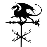 Nobranded Wetterfahne Drachen, 20-Zoll Wetterfahne mit Tier Ornament, Garten Stake Wetterfahne Professionelle Messung Werkzeug Garten Hof Einfach Verwenden