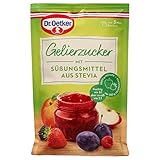 Dr. Oetker Gelierzucker mit Süßungsmittel aus Stevia, 350 g, Gelierzucker, zum Selbermachen von Konfitüren, Marmeladen & Gelees, fruchtig süß, weniger Kalorien, vegan