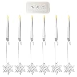Generisch Christbaum-Kerzen Zum Anklippen | Batteriebetriebene LED-Kerzen Ohne Flamme,6 Stücke Ambiente Beleuchtung Für Fenster Outdoor Dekoration