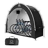 EPCPSHADES fahrradgarage für 2 fahrräder wetterfest, 210D Oxford Fahrrad Zelt wasserdichte Fahrradplane Gerätehaus für Motorrad Gartengeräte Spielzeug, Bogen, 210 x 80 x 170 cm