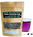 Wilder schwarzer Goji 150g | Alte traditionelle Medizin | Cocktail - Kochen - Müsli - Kräutertee | Nach 3 Jahren Anbau geerntet | Schwarze Goji-Beeren