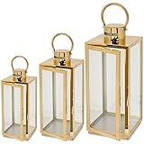 SEVICO Laterne XXL Set 3 Gartenlaterne Metall Windlicht Laternen Deko Kerzenhalter Kerzenleuchter Kerzenständerr für Outdoor Wohnzimmer Garten Balkon Innen Indoor