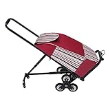 Treppensackkarre Sackkarre klappbar,Sackkarren Rollwagen Treppenkarre Aluminium Paketwagen,150kg Tragkraft,mit kostenlosem Gummiband für Fixieren der Gegenstände
