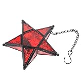 BESTYASH Vintage Windlicht Kerzenhalter aus Farbigem Fünfzackiger Stern Design Robustes Hängender Kerzenständer für Wohnraumdekoration für Wohnzimmer Party und Festtagsbeleuchtung