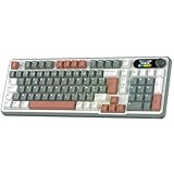 RK ROYAL KLUDGE S98 FR Mechanische Tastatur mit Smart Display & Taste, Top Mount 96 % Wireless Mechanical Keyboard BT/2.4G/USB-C, Hot-Swapable, Software Support, 98 Tasten, AZERTY