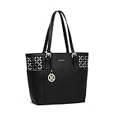 Miss Lulu Tasche Damen Shopper handtasche Elegantes Schultertaschen Laser-Gravur Große Henkeltasche mit verstellbarem Schulterriemen