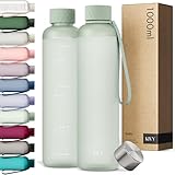 KIVY Trinkflasche 1l - Kohlensäure geeignet & Auslaufsicher - Für Sport, Schule & Büro - Sport Trinkflasche Gym - Wasserflasche Sprudel geeignet - Sportflasche 1 Liter - Spülmaschinenfest