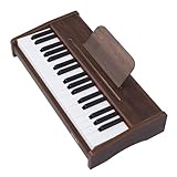 37 Taste Electronic Keyboard Piano, Tragbare Elektrische Tastatur mit Holzkorn -Finish 2,2 Cm Standard -Tasten für Anfänger und Erfahrene Spieler