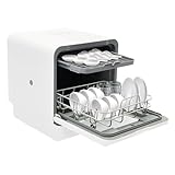 Tischgeschirrspüler Mini Geschirrspüler Tragbarer Spülmaschine mit 6L Wassertank 4 Programme 240 Volt 50 Hz für Camping Wohnmobile