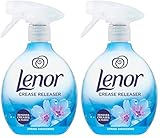 Lenor Faltenlöser Spray entfernt Falten im Stoff, Duft Frühlingserwachen, Doppelpack, 2 x 500 ml