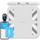 Silvergear® Personenwaage mit Handsensoren | Körperfettwaage mit App | Waage Digital mit Körperfett und Muskelmasse, BMI, Knochengewicht, BMR und Herzfrequenz | Körperanalysegerät mit Handgri