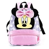 Menelos Kindergartenrucksack Mädchen, Kinderrucksack Mädchen, Kindergarten Rucksack Rosa, Süße Kinder Tasche mit Cartoonmuster 27 x 23 x 8cm