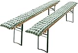 REDBEST Bierbank-Auflage Seattle 2er-Pack grün Größe 25x220 cm