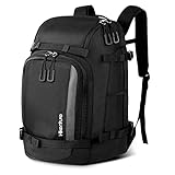 HIKENTURE Skischuhtasche Rucksack mit Helmfach, 50L Skirucksack Skischuhrucksack mit Ski Helmtasche, Skitasche Siksack für Skistiefel, Schlittschuhe, Skibrille, Snowboard, Inline-Skates-A2