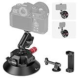NEEWER 4,5' Kamera Halterung mit Saugnapf und Kugelkopf Magic Arm, kompatibel mit ARRI 1/4'l 3/8' Löcher, Auto Halterung und Action Cam Adapter, kompatibel mit iPhone GoPro DJI Insta360, CA105