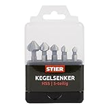 STIER Kegelsenker Set 5-teilig Bit-Schaft 1/4'