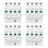 Keenso Haus-Überspannungsschutz 4P 40KA Haus-Überspannungs-Überspannungsschutz-Überspannungsableiter für Überspannungsschutz (4 STK)