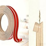 Selbstklebende Weichsockelleiste Zierleisten 6M, Flexible PVC Kantenschutz und Winkelleiste als Eckschutz für Wand, Boden und Fliesen,Sockelleiste für Küche Bad Tür Fenster Wandleiste Eckleiste