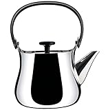 Alessi NF01 'Cha' Wasserkessel aus Edelstahl glänzend poliert, 90 cl, 3.7 x 16.5 x 4.3 cm