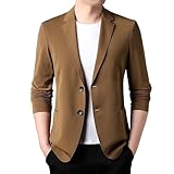 Kurze Passform Sport-Blazer Herren Blazer Smart Casual Hochzeit Freizeit Sommer Leicht 2 Knöpfe Jacken Übergröße Bürojacken Businessjacke
