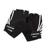 FISCHER Erwachsene Fahrradhandschuh, Sporthandschuh, Handschuh Sport S/M, schwarz, waschbar, mit Ausziehhilfe, gepolstert