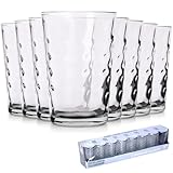 Vilde Gläser-Set Trinkgläser Gläser set Wassergläser Saftgläser Universalgläser als Wasser Glas I hohe Stoßfestigkeit Saftgläser Schorlegläser Longdrinkgläser Trinkgläser Glass - 200 ml - 8 teilig