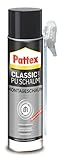 Pattex Classic PU-Montageschaum, Bauschaum für fast alle Bauuntergründe, starke Haftung, zum füllen und dämmen, 1x500ml