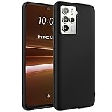 Verco Kompatibel mit HTC U23 Pro Hülle, Matte Rückschale Schutzhülle für HTC U23 Pro Case Silikon Handyhülle - Schwarz