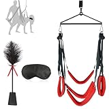 BDSMJOY Deluxe Liebesschaukeln Sex Spielzeug für die Frau Paare Extrem Sex,Liebesschaukel Sexschaukel für die Decke,Sex Swing BDSM Möbel BDSMs Spielzeug Hart,Augenbinde Sex Bett,Belastbar Bis 150kg