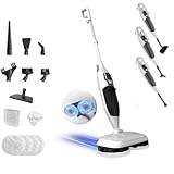 Torder 2-in-1 Dampfreiniger Mop mit 13 Zubehörteilen, Hochtemperaturdampf, 4 Mikrofaser-Ersatzpads, vielseitig einsetzbar, ideal für die Reinigung von Böden,Fenstern,Küche,Toilette,entfernt 99.9%