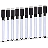 Whiteboard Marker 10 Stück, Folienstift Abwischbar Mit Magnetisch Dry Erase Marker,Stift Schwarz Für Whiteboards Memoboard Pinnwand Flipchart Marker(11.3 * 1cm)